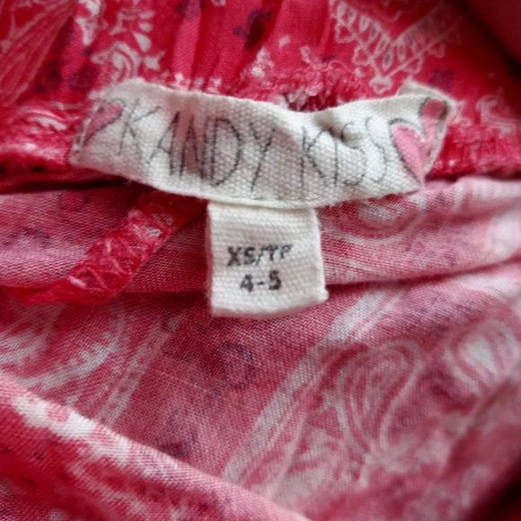 KANDY KISS Pink & White Paisley Print Frill Shorts - Picture 2 of 4